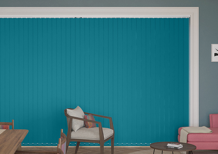 Palermo (Blackout), Teal Blue - Vertical Blind - Image 6